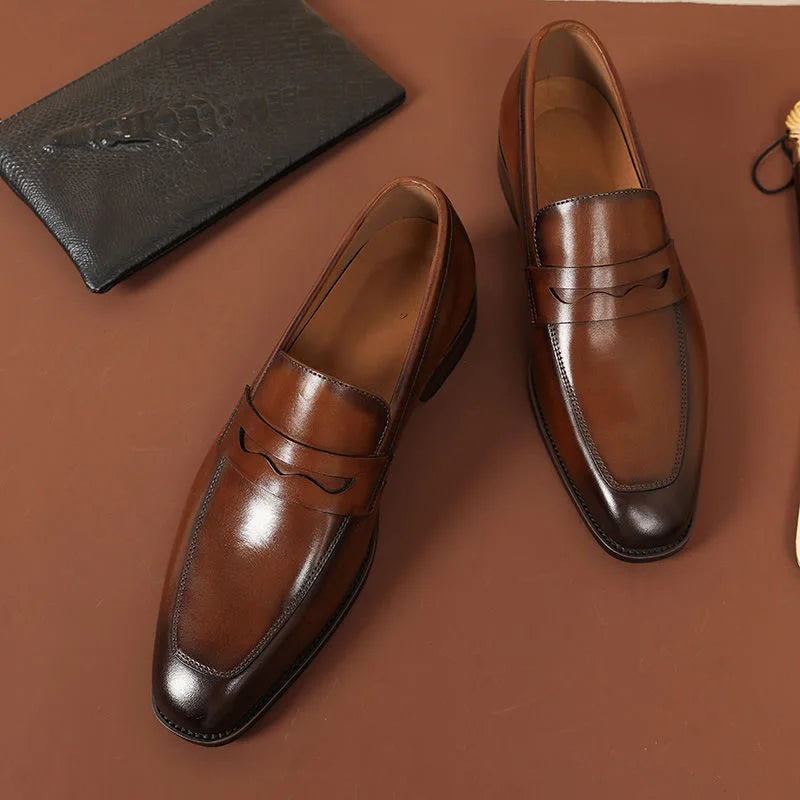 Matteo Fiorucci Orthopedic Classic Leather Penny Loafers