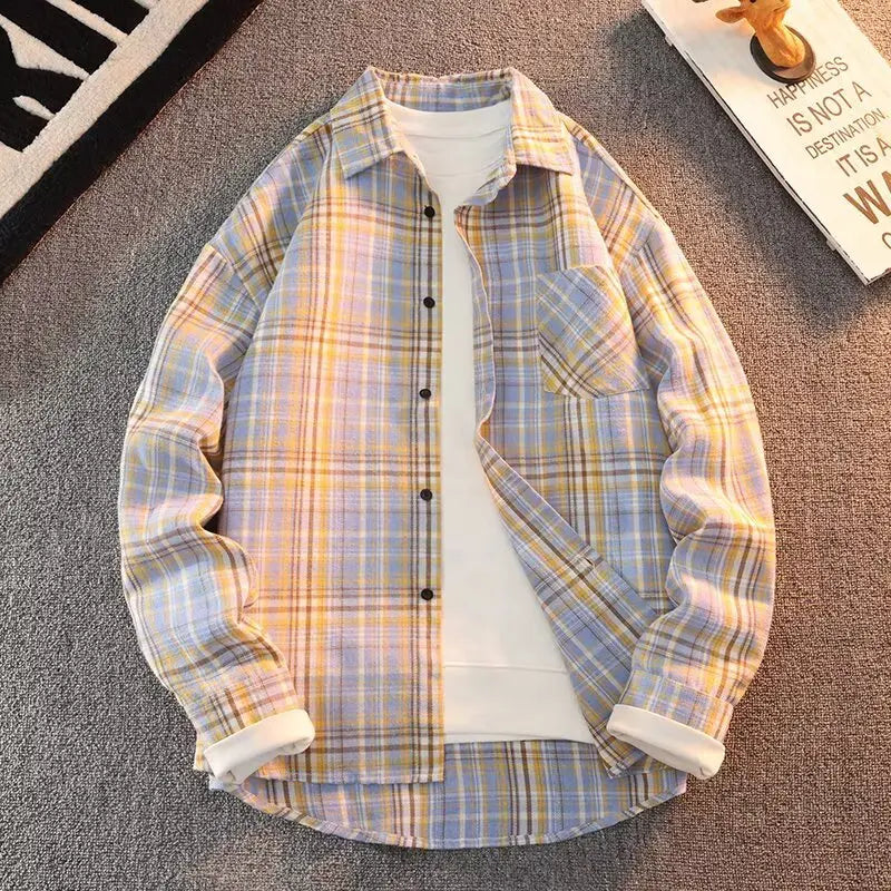 Vinthentic Men’s Casual Plaid Flannel Shirt