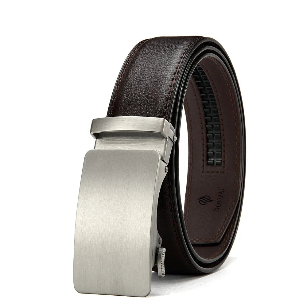 Men’s Genuine Leather Automatic Buckle Belt – Business Luxury Style