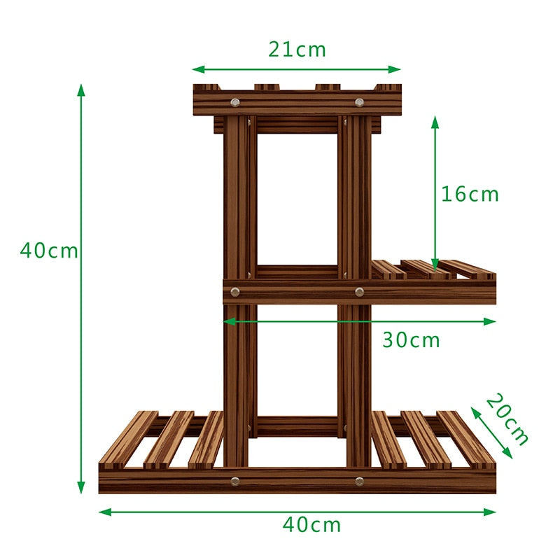 Vinthentic Axel 3-Tier Wooden Plant Stand