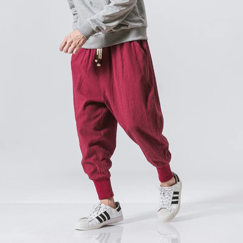 Leo Ferrand Loose Cotton Linen Harem Pants