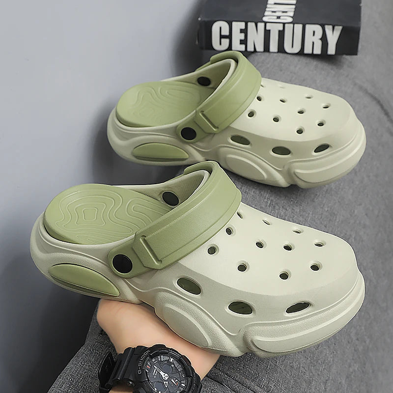 Summer Men's Thick-Soled Non-Slip Breathable Toe-Cap Sandals