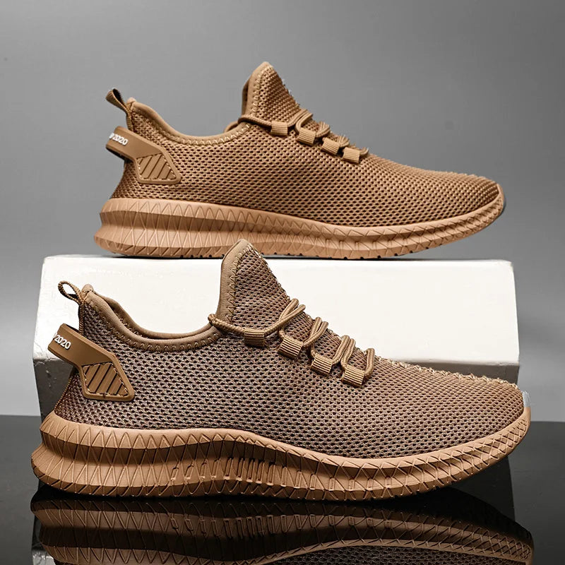 Auguste Zanobetti Men’s Knit Mesh Lightweight Sneakers