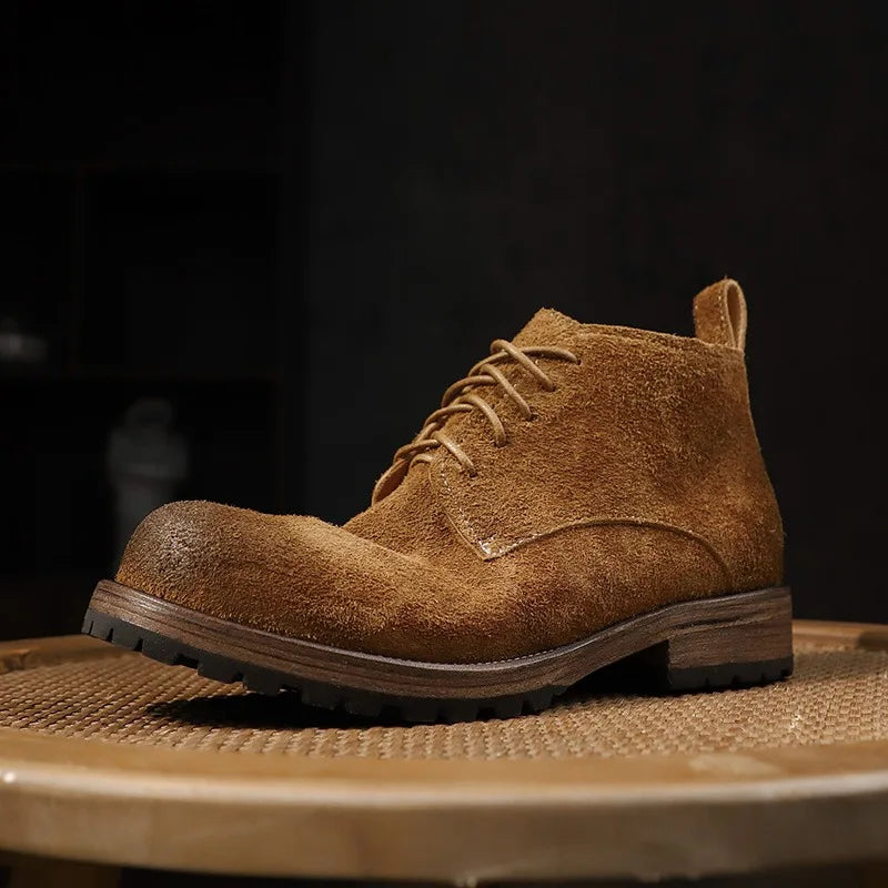 Armand Men’s Vintage Leather Motorcycle Boots