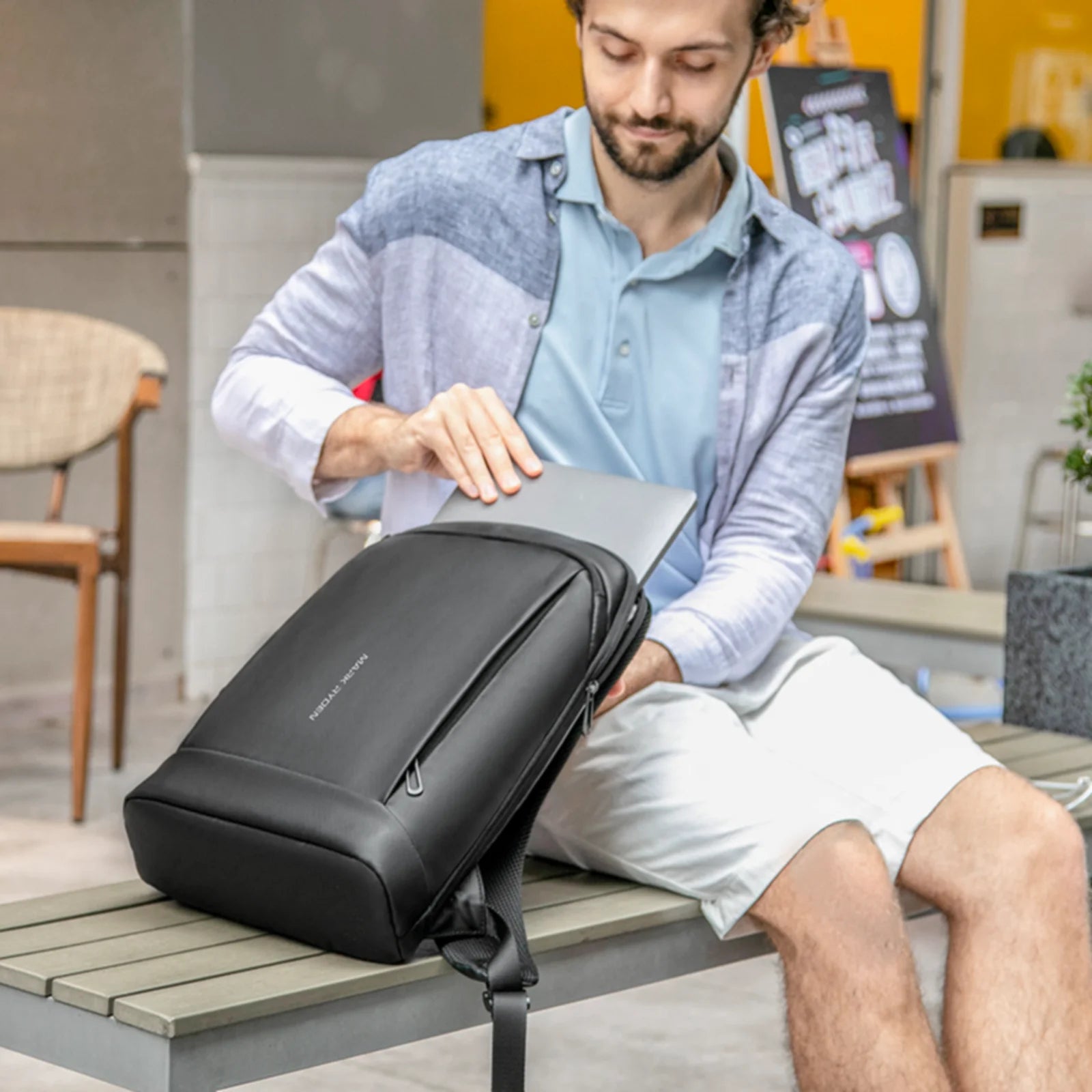 Men Laptop Backpack Slim