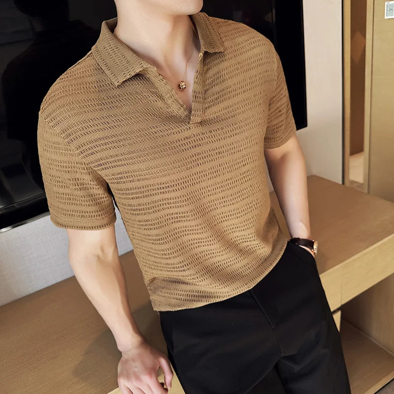 Jules Chéret Knitted Polo Shirt