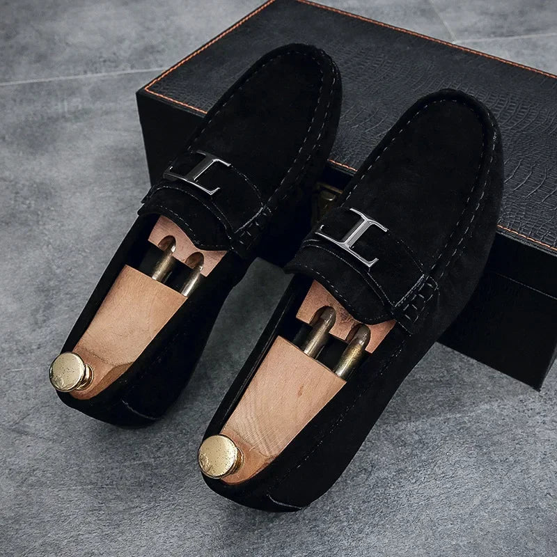 Didier Bellagrande Men’s Slip-On Suede Loafers