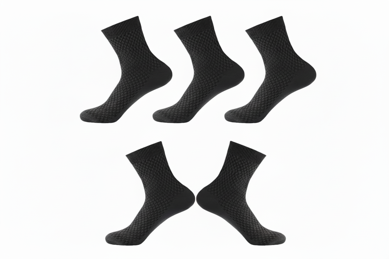 5 Pairs Bamboo Fabric Middle Socks