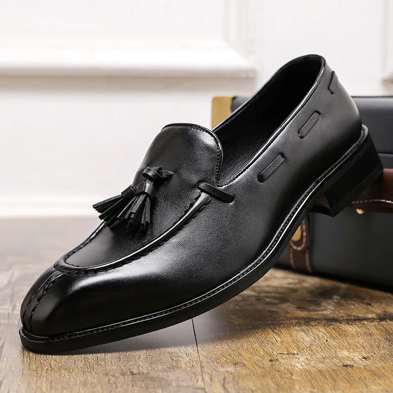 Gaston Chagall Leather Tassel Loafers