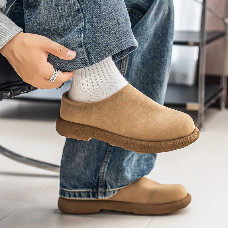 Lucien Bellucci Men’s Suede Mule Loafers