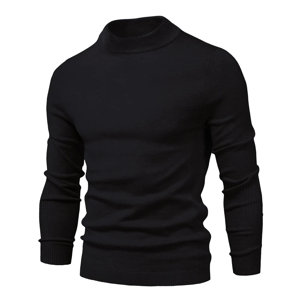 Alessio Moro Men Slim Fit Turtleneck Sweater Warm Winter Knit Pullover