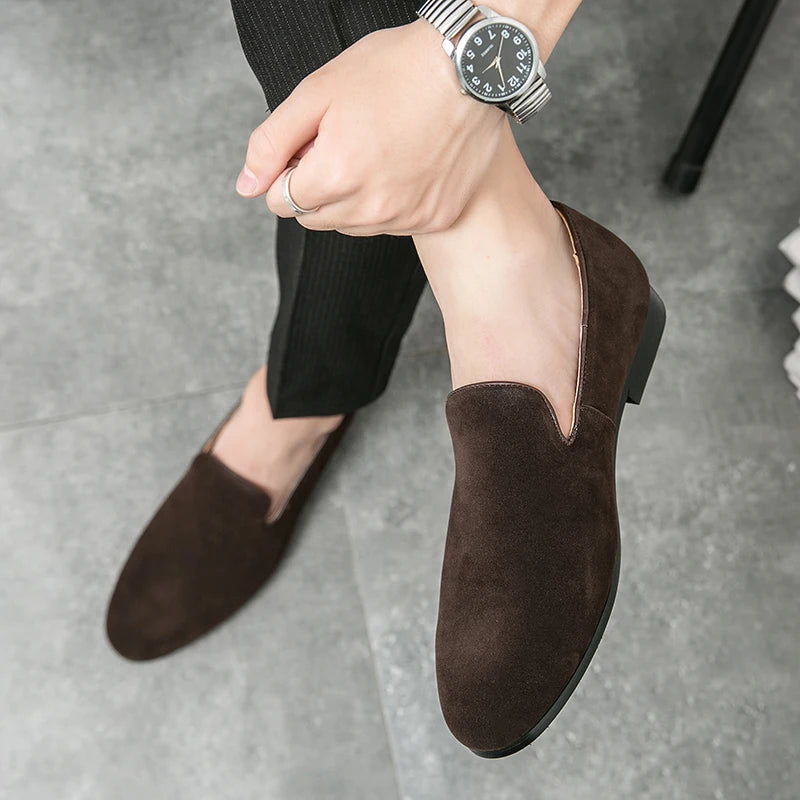 Florent Valducci Men’s Suede Slip-On Loafers
