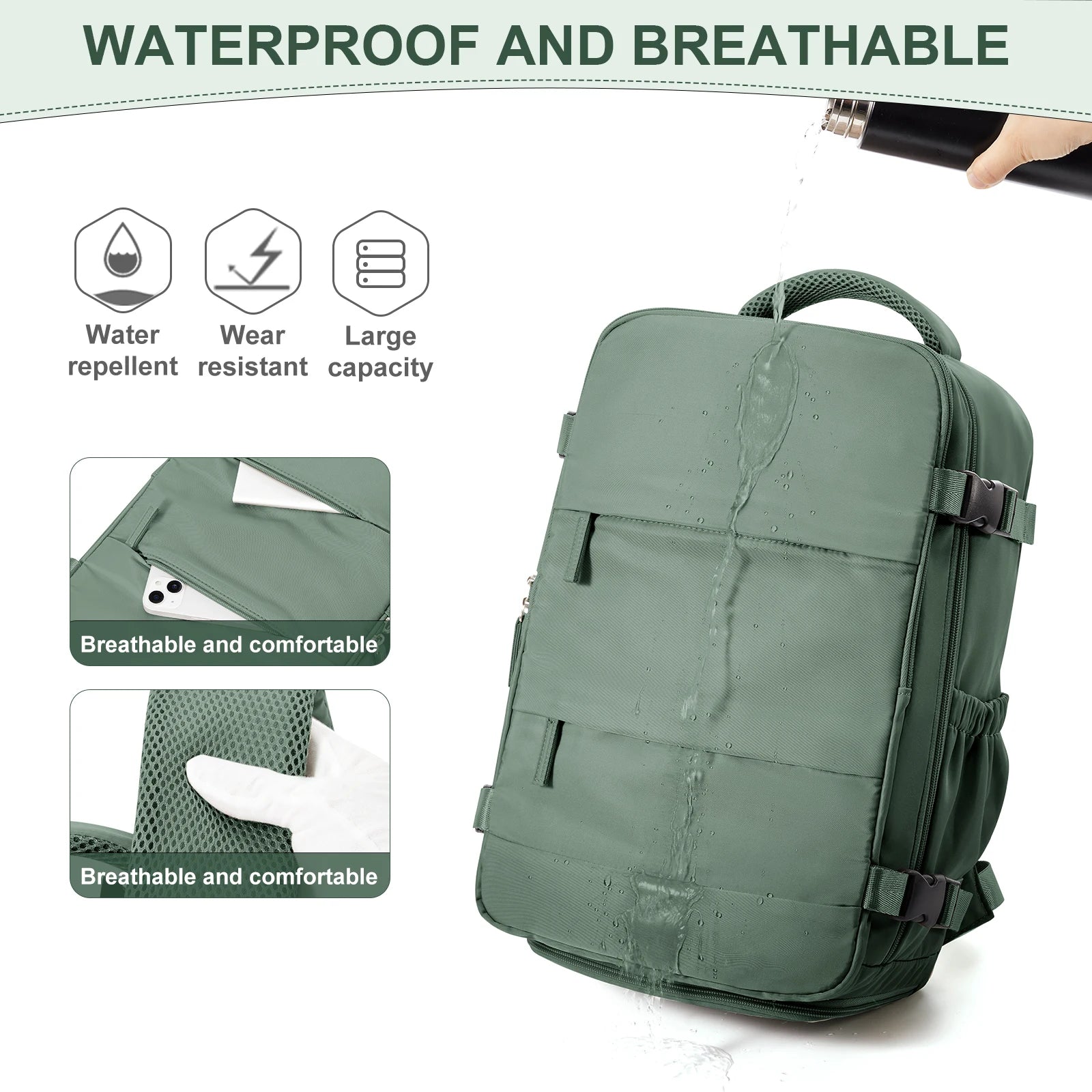 Unisex Cabin Bag Travel Backpack