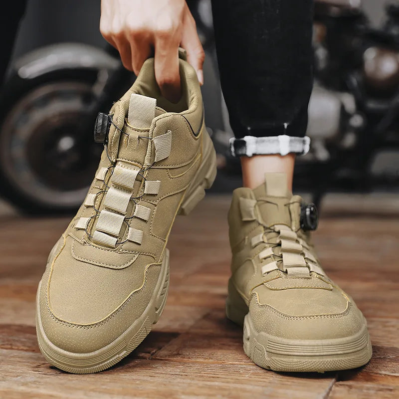 Hugo Rossavini Leather Ankle Boots – Casual Winter Sneakers Style