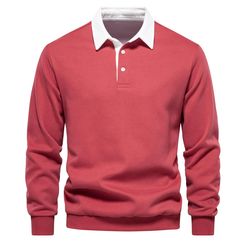 Matteo Sala Men Polo Collar Sweater Long Sleeve