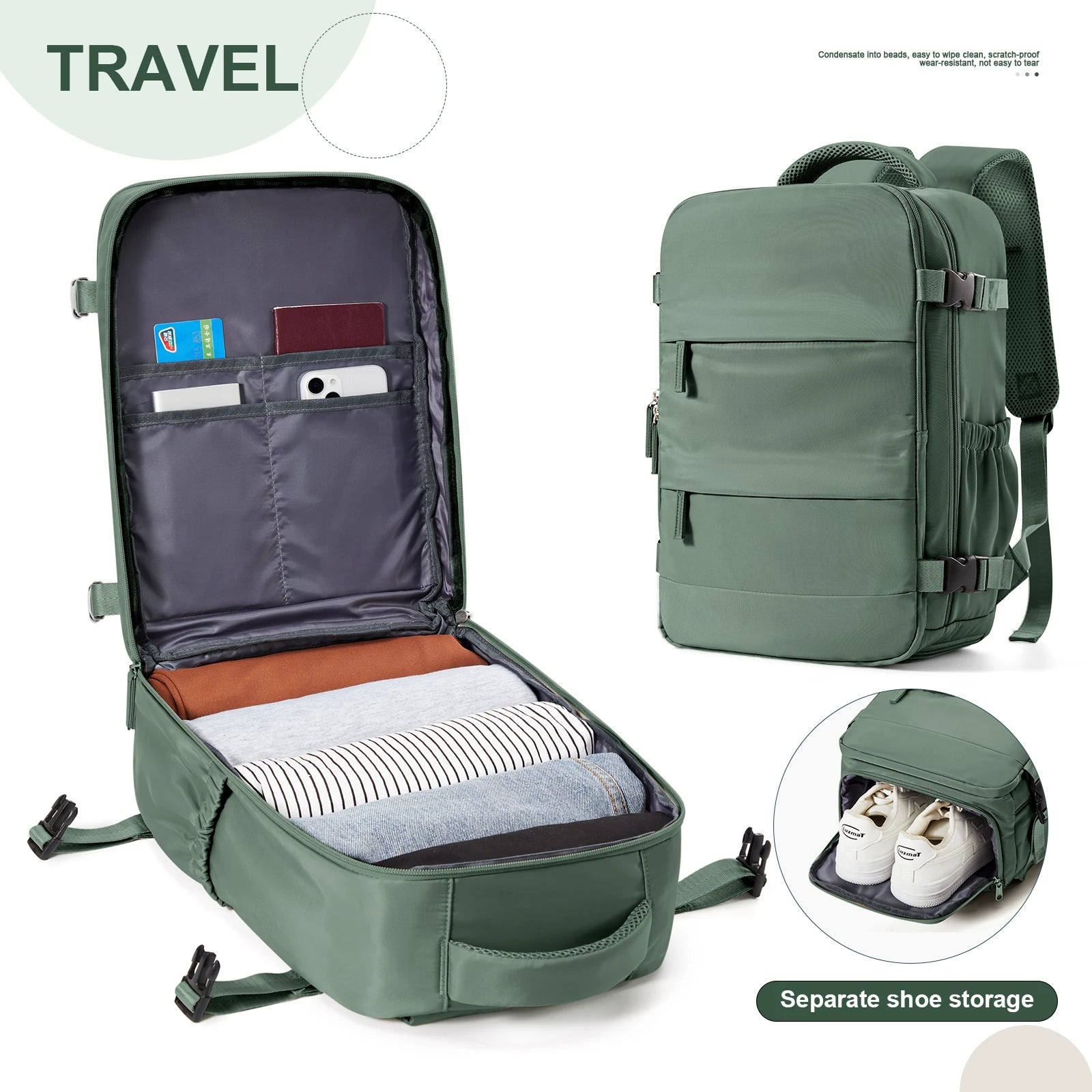 Unisex Cabin Bag Travel Backpack