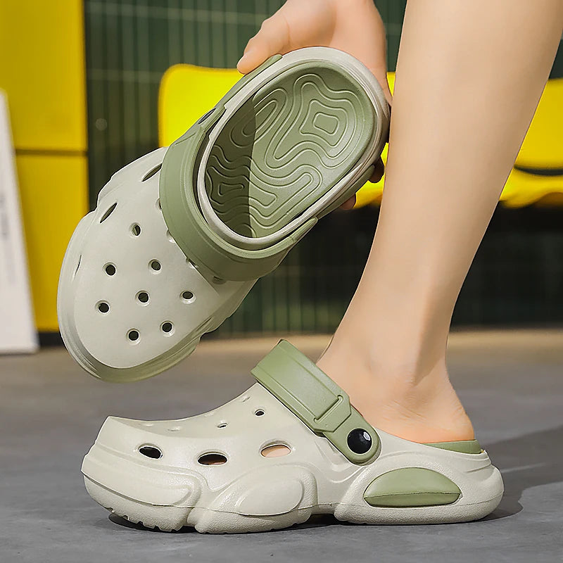 Summer Men's Thick-Soled Non-Slip Breathable Toe-Cap Sandals