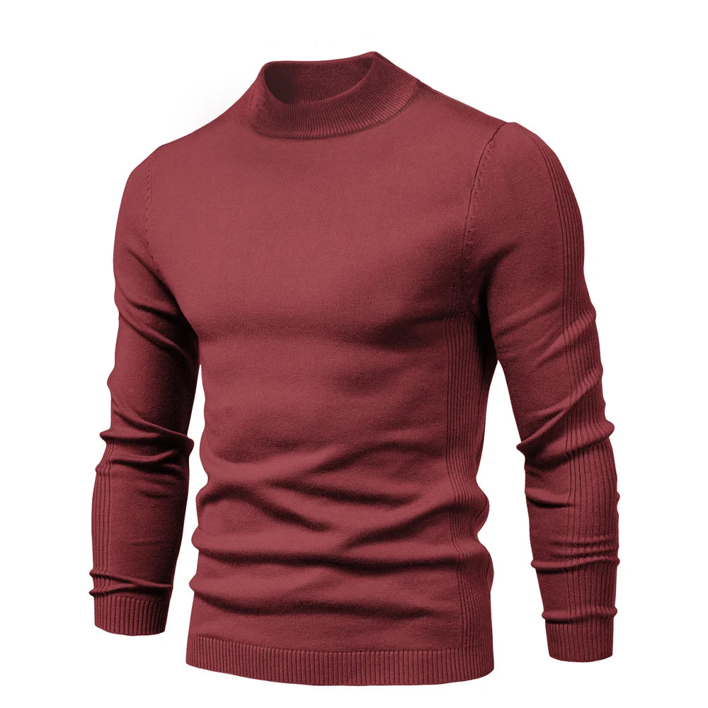 Alessio Moro Men Slim Fit Turtleneck Sweater Warm Winter Knit Pullover