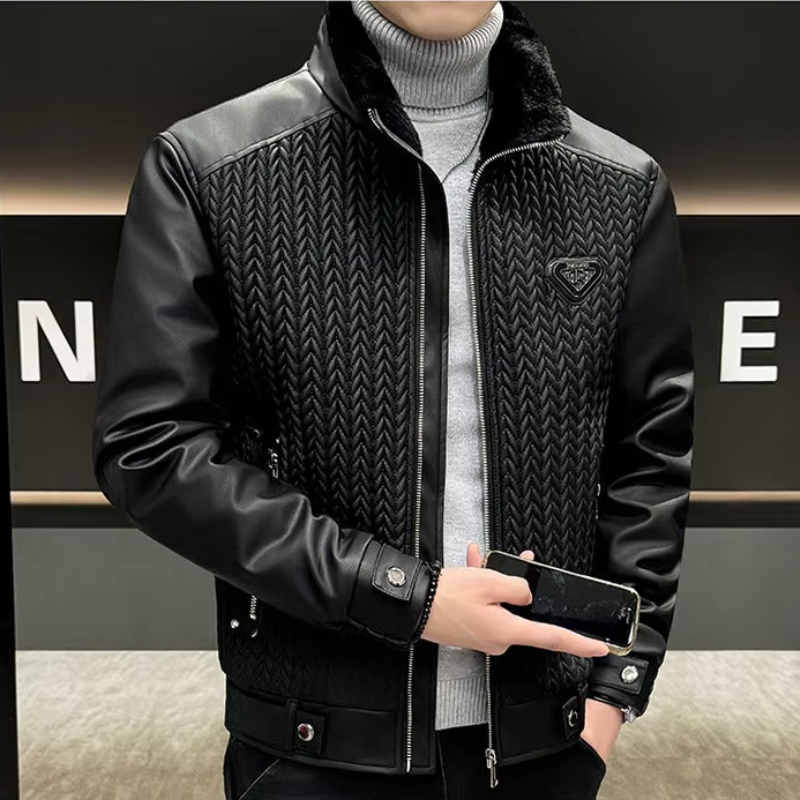 Leonardo Fiore Leather Biker Jacket