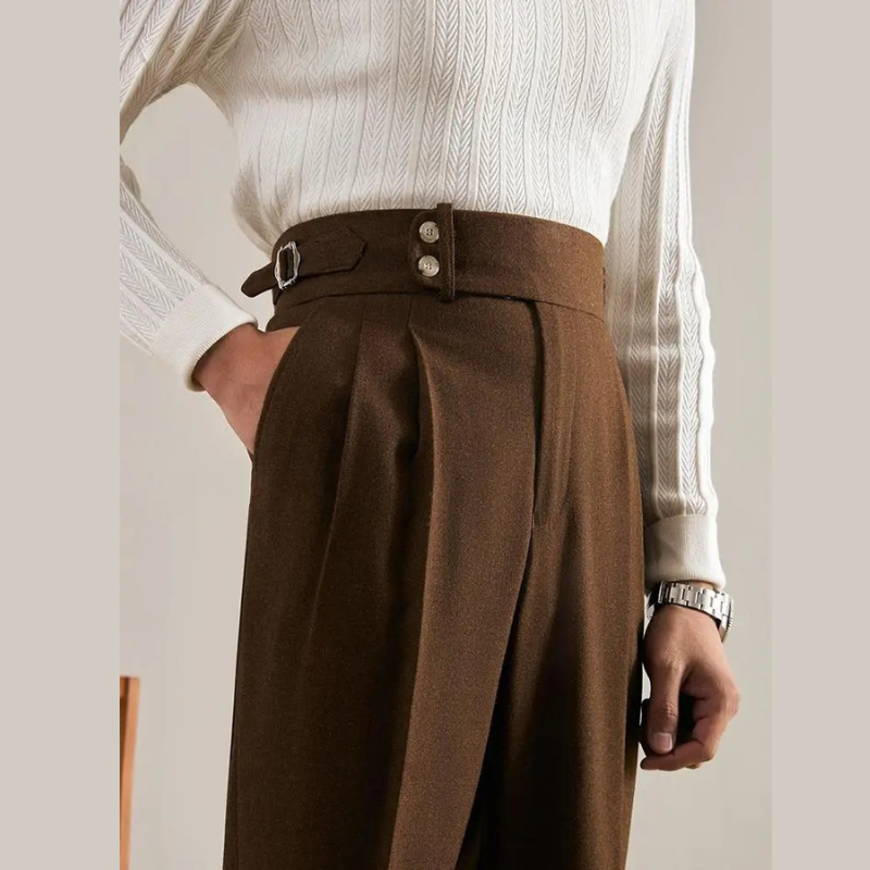 Leone Ricci Pleated Business Casual Pants