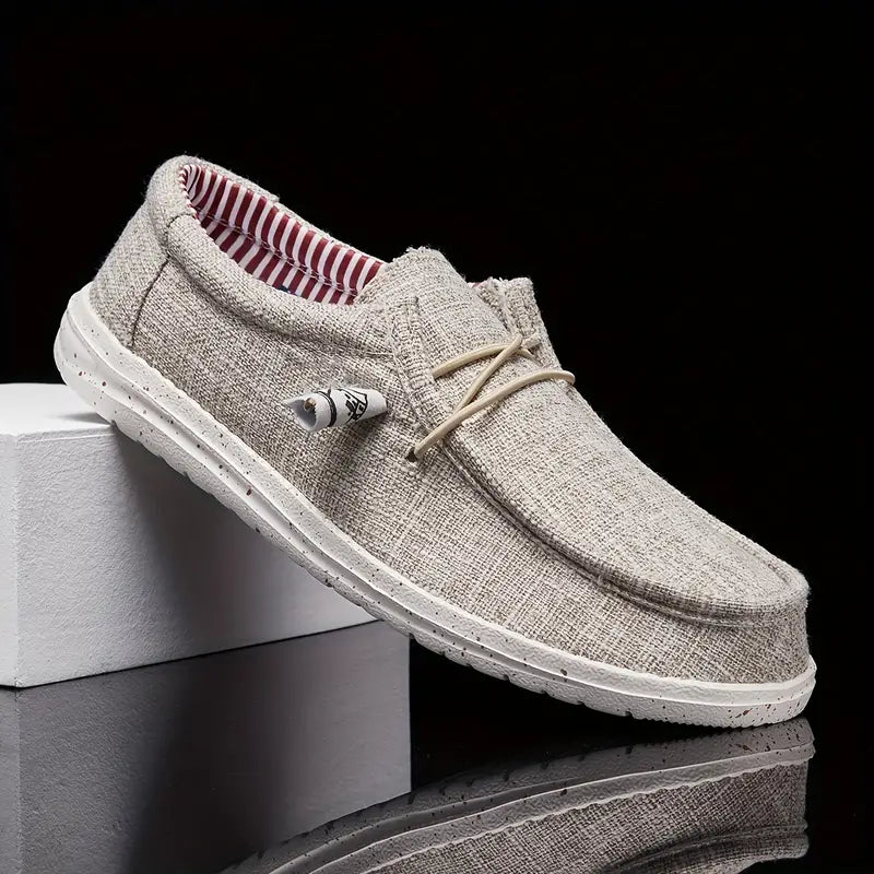 Men's Canvas Slip-On Moccasin Loafers