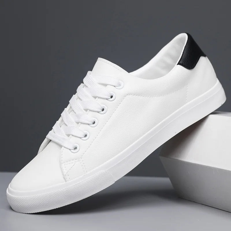 Men's Vegan Leather Lace-Up Shoes Lightweight Classic Footwear
