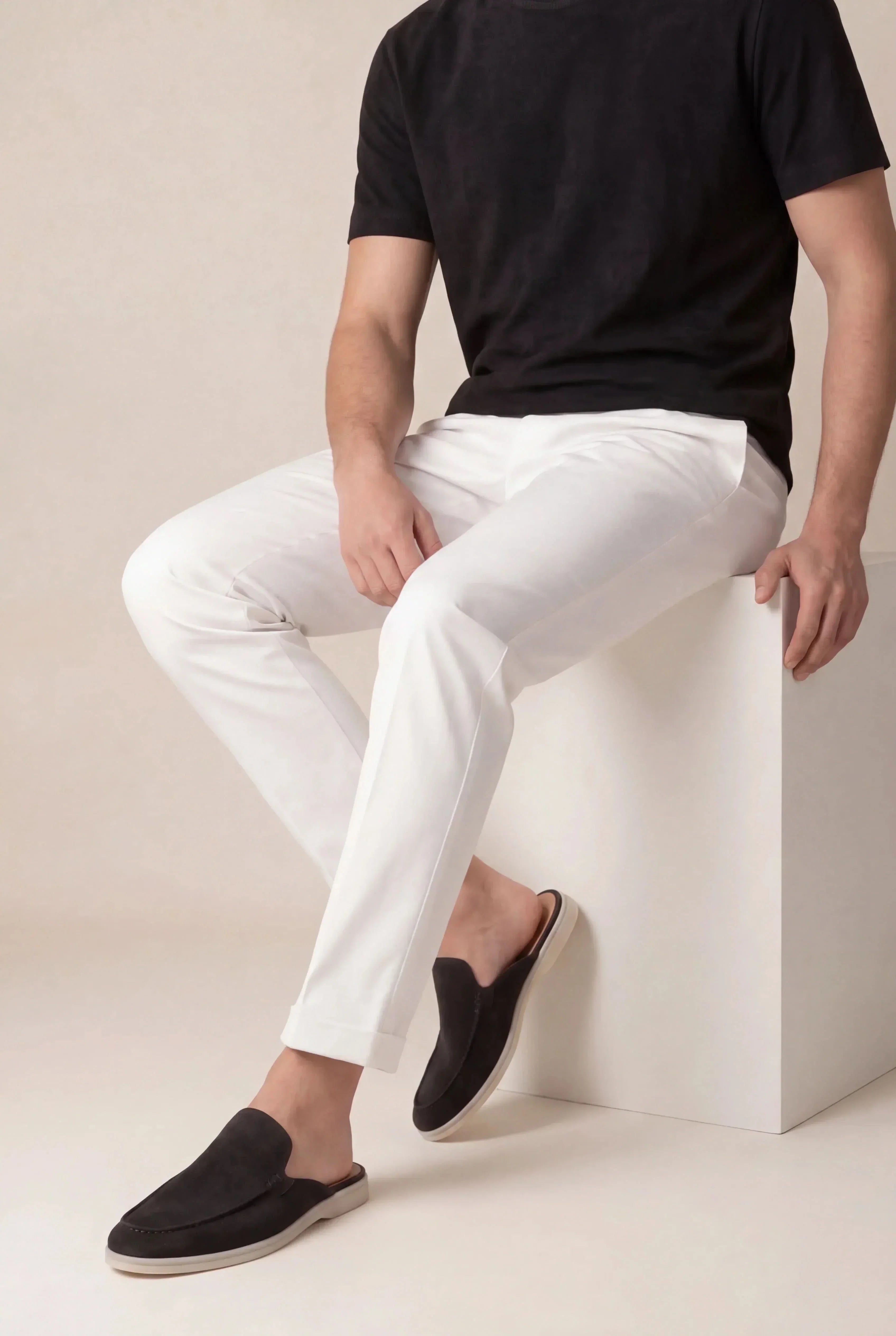 Suede Open Back Slip-On Mules