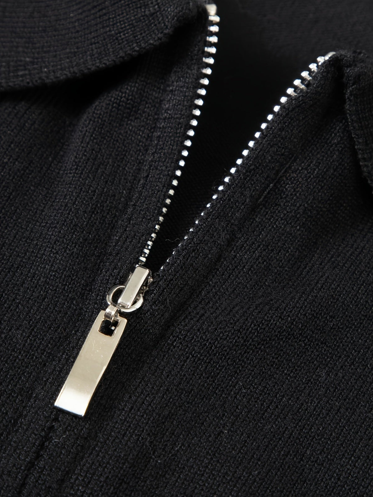 Back view of the men's knit polo sweater