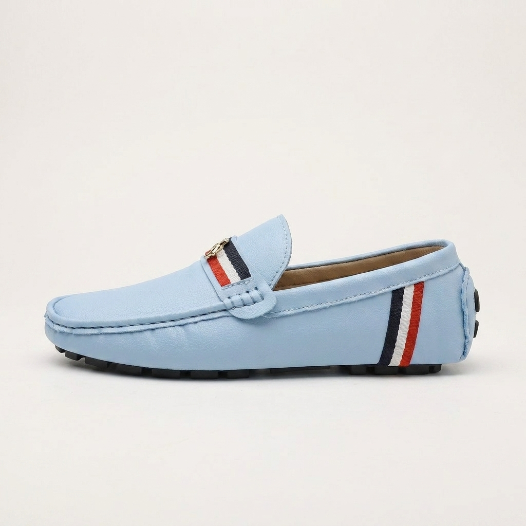 Comfortable Stripe Pattern Slip-On Loafers Men’s