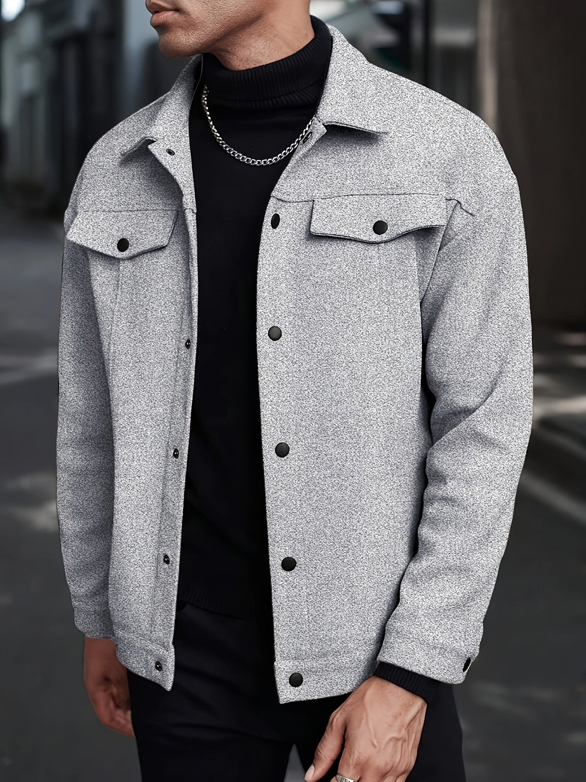 Men's lightweight jacket styled for casual everyday wear