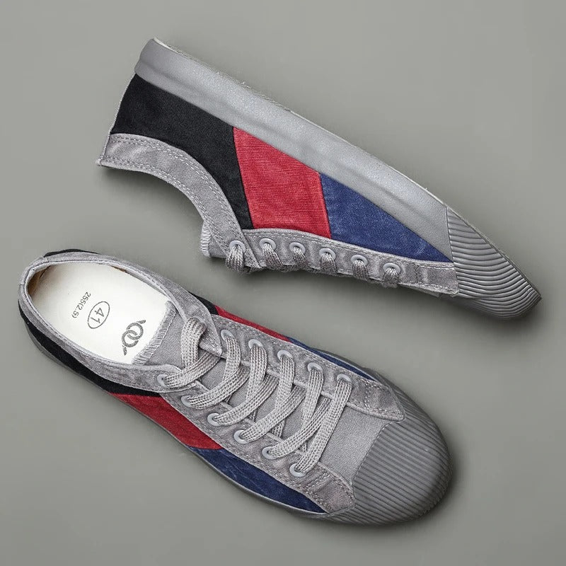 Claude Monet Low-Top Canvas Sneakers