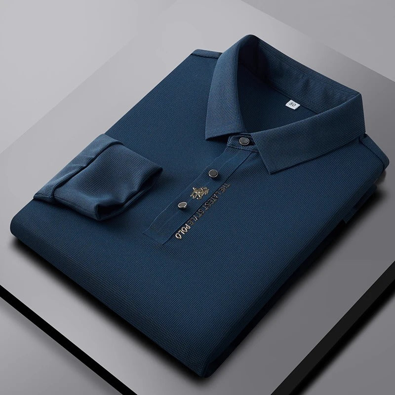 Barcciano Premium Silk Long Sleeve Polo