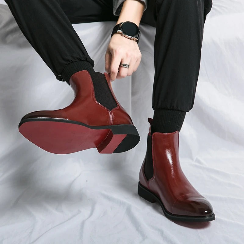 Annibale Carracci Leather Chelsea Boots