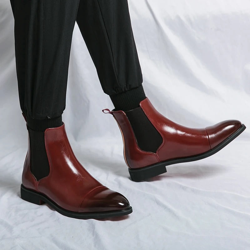 Annibale Carracci Leather Chelsea Boots