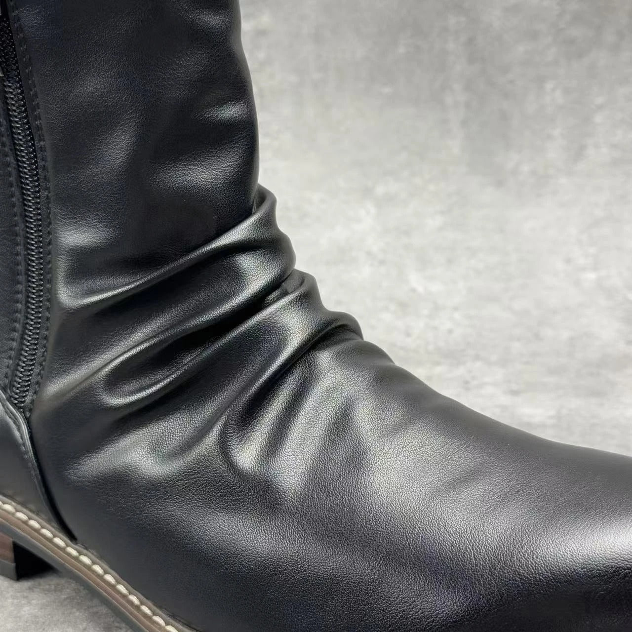 Lorenzo Veronese Leather Zipped Boots