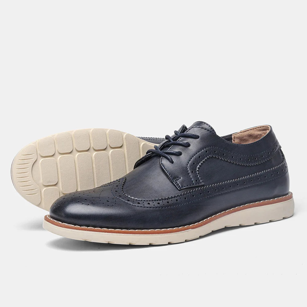Men's Classic Leather Dress Shoes Brown