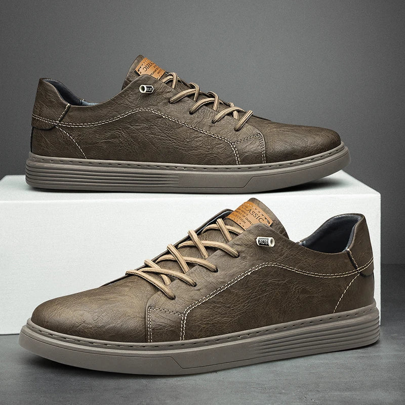 Men's Genuine Leather Sneakers