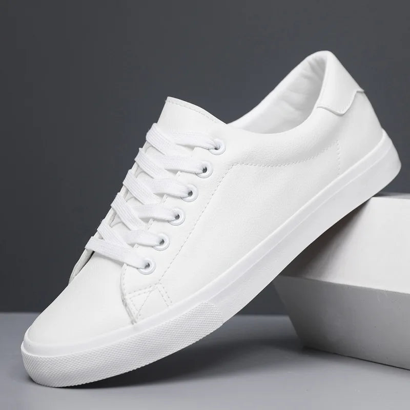 Men's Vegan Leather Lace-Up Shoes Lightweight Classic Footwear