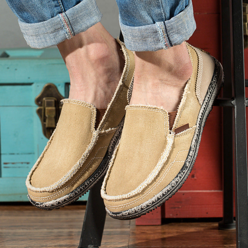 Casual Canvas Loafer Shoes Lightweight Breathable