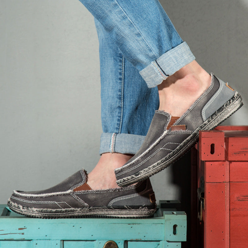Casual Canvas Loafer Shoes Lightweight Breathable