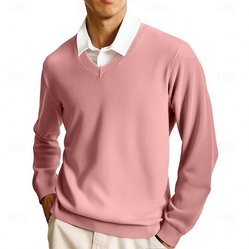 Men's Classic V-Neck Knit Sweater