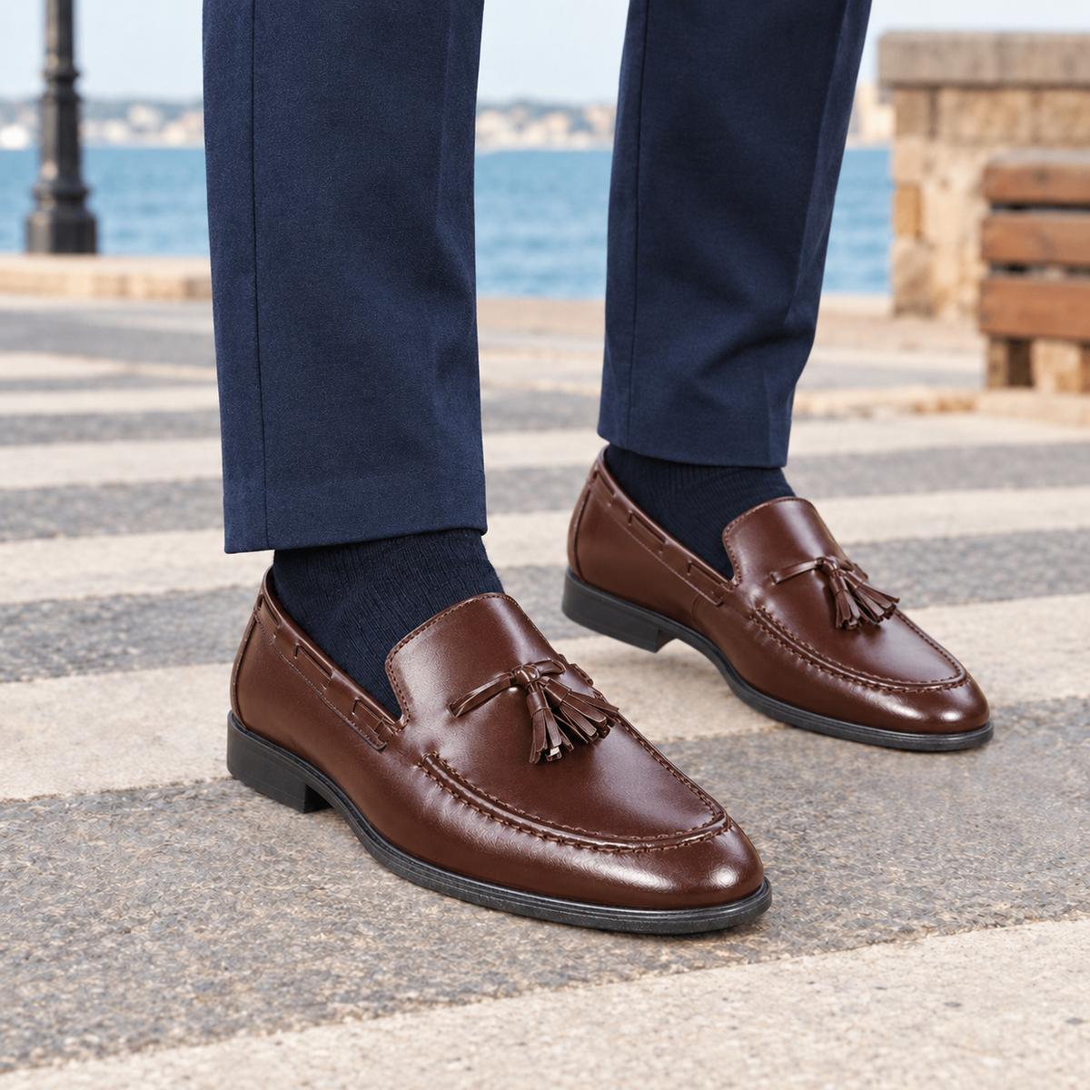 Leather Tassel Loafers