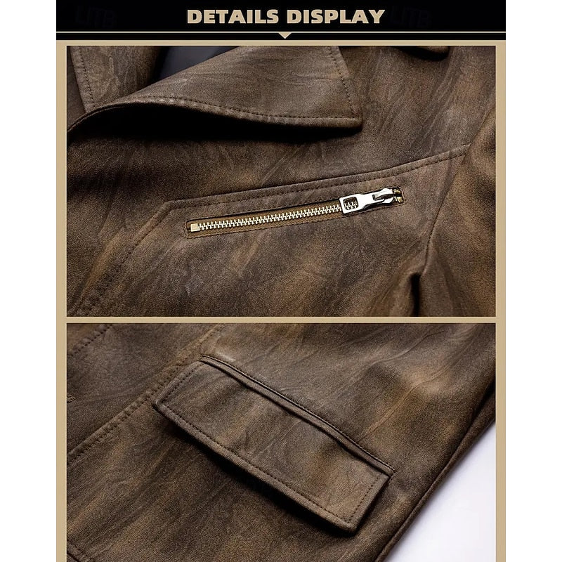 Close-up view of the blazer's tailored lapel collar and front design