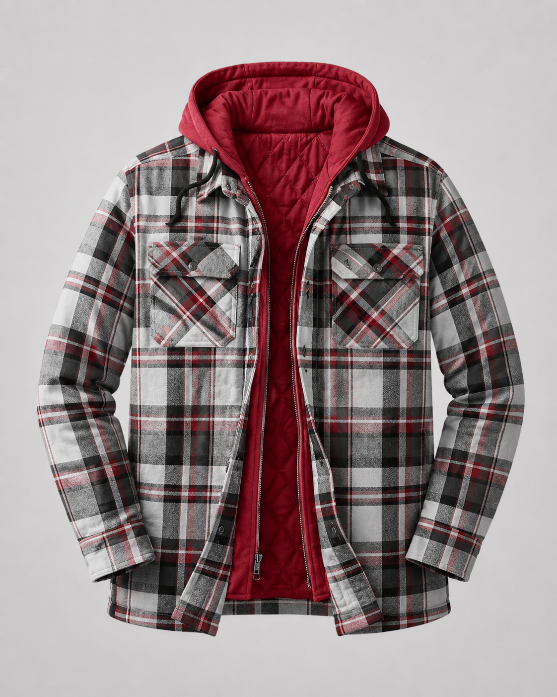 Men's casual plaid shacket styled for everyday layering