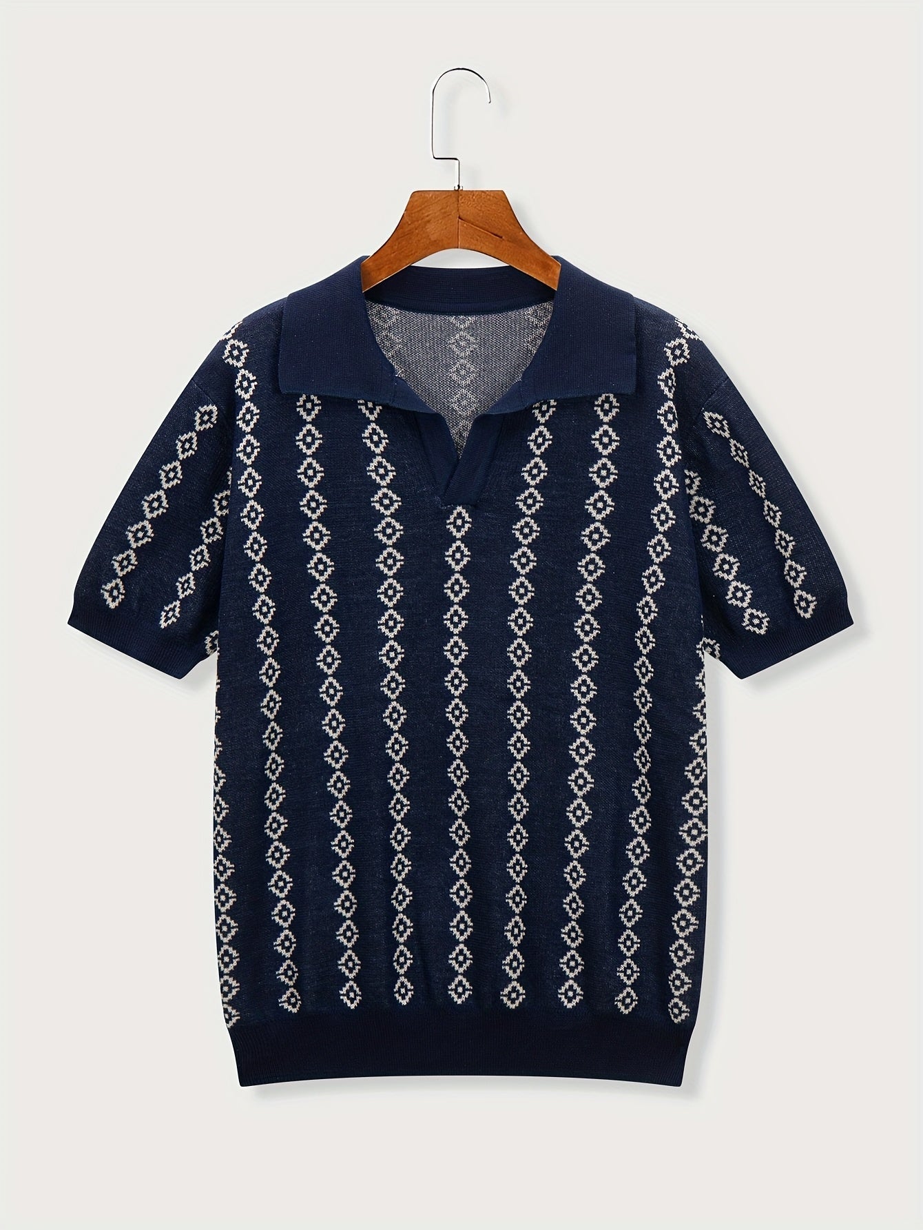 Back view of the men's longline knit sweater