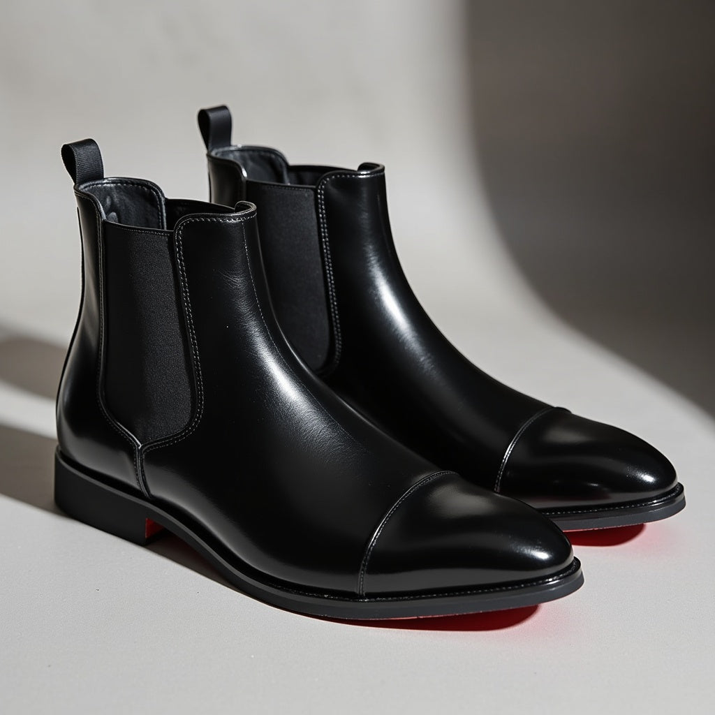 Annibale Carracci Leather Chelsea Boots