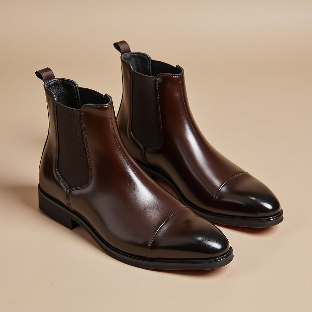 Annibale Carracci Leather Chelsea Boots