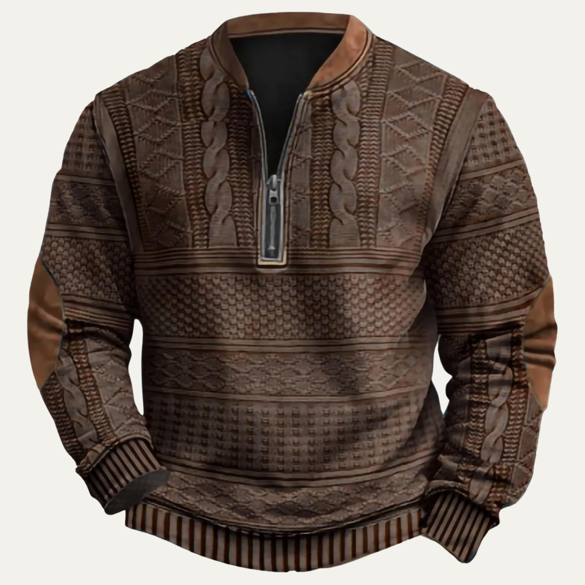 Oversized Button Front Ribbed Trim Cardigan