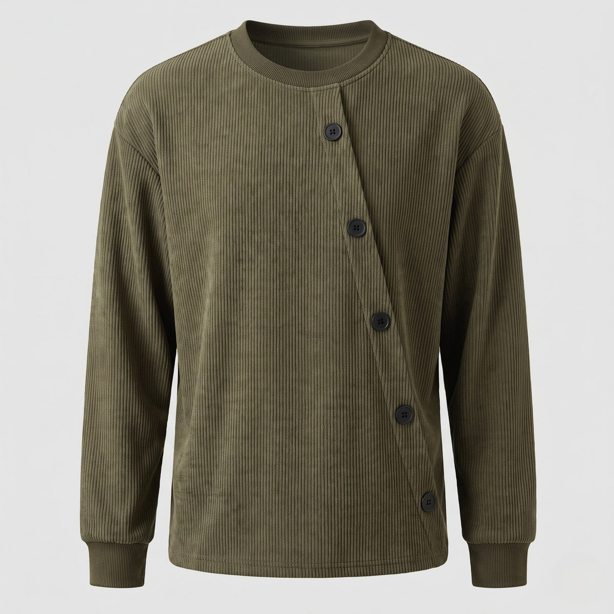 Back view of the men's modern scarf sleeve blouse