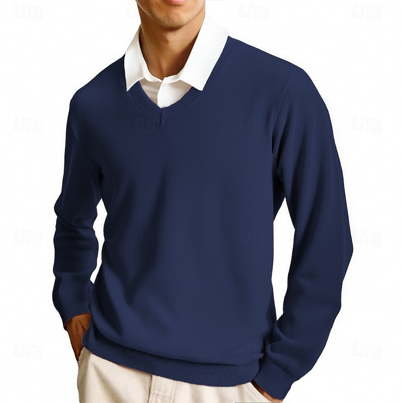 Men's Classic V-Neck Knit Sweater